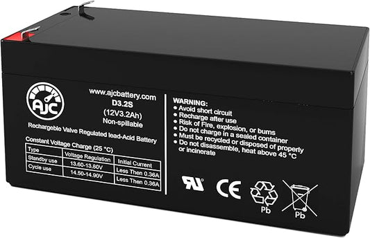 AJC Battery Compatible with APC Back-UPS ES350 12V 3.2Ah UPS Battery
