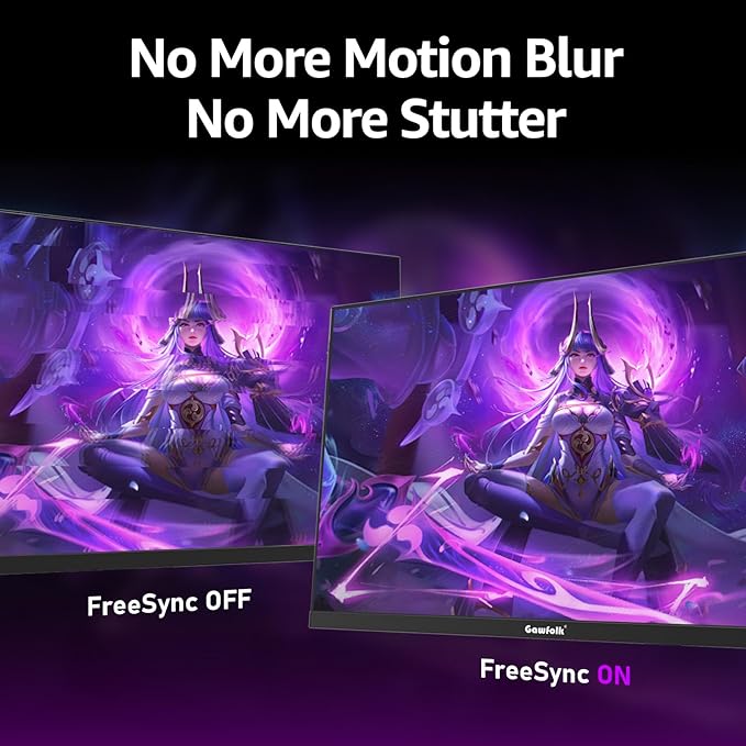 Gaming Monitor 27 inch QHD IPS, PC Screen 120Hz 2K (2560×1440P), Ultra-Thin Zero Frame Computer Display for Home Office Business, DP, HDMI, Wall-Mounted