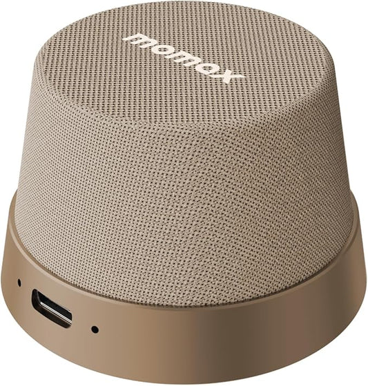 MOMAX Magnetic Portable Speaker Wireless, IPX6 Waterproof Shower Speaker Small with Bass, 12H Playtime, TWS Pairing, Magnetic Cell Phone Stand for Outdoor, Gift Ideas