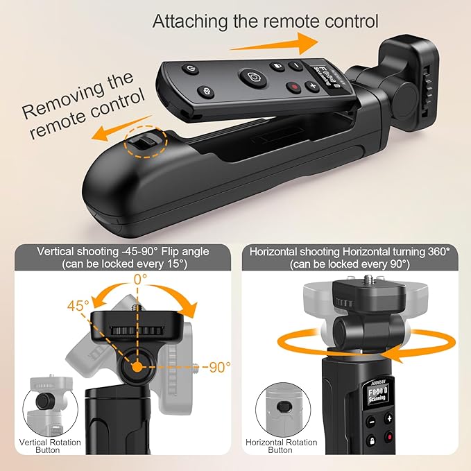 for Fujifilm Camera Tripod with Rechargeable Shutter Release,AODELAN Shooting Grip Wireless Remote Control Handle for Fuji X-T30 II, X-S10, X100VI, X-H2S, X-H2, X-T5, X-T4, X-T3, X-S20, X-T50, X-T30