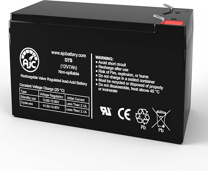 AJC Battery Compatible with APC APC BN600G BACKUPS 600VA 120V 8 OUTLETS 12V 7Ah UPS Battery