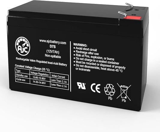 AJC Battery Compatible with APC APC BN600G BACKUPS 600VA 120V 8 OUTLETS 12V 7Ah UPS Battery