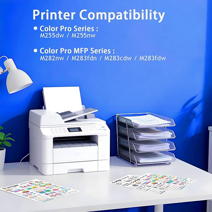 206X Toner Cartridge High Yield 4 Pack with Chip Compatible HP206X 206A W2110X W2111X W2112X W2113X Replacement for HP Color Laser Jet Pro MFP M283fdw M255dw M283fdn M255nw M282nw Printer (BK/C/M/Y)