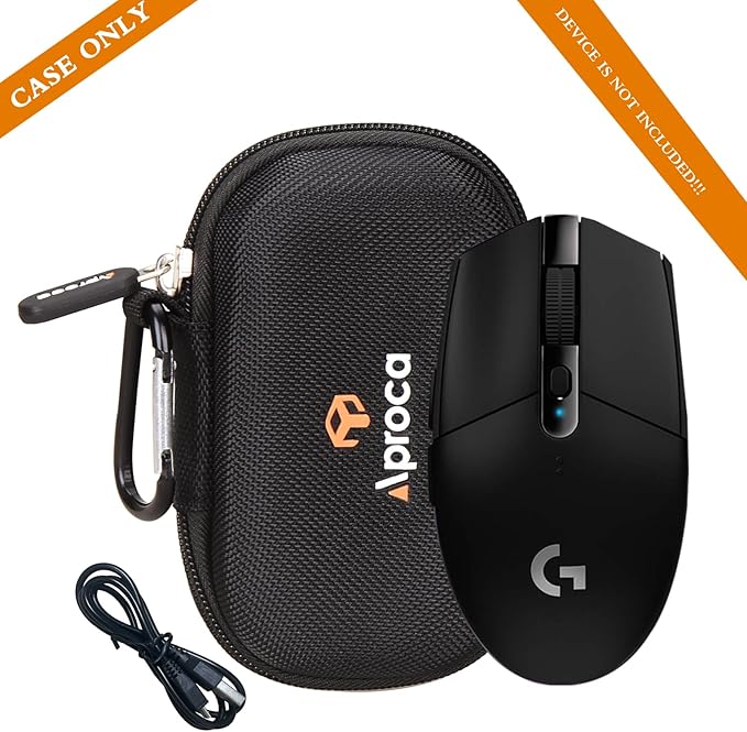 Aproca Black Portable Hard Storage Case, for Logitech G305 Lightspeed Wireless Gaming Mouse