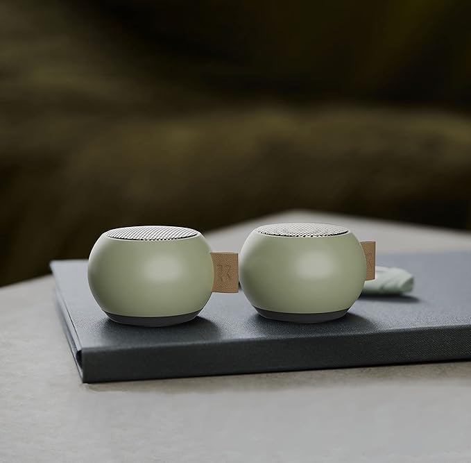 aGO mini Portable Bluetooth Speaker, Water Resistant (IPX5), Up to 12 Hours of Wireless Play, Stereo Sound, Wireless Speaker for Indoor and Outdoor (Green)