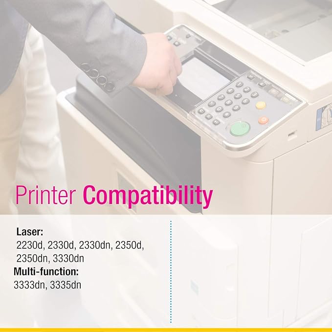 CS Replacement Drum Unit Compatible with Dell Laser 2230D 330-2663 Black Laser 2230d 2330d 2330dn 2350d 2350dn 3330dn Multi-Function 3333dn 3335dn Drum Unit 4 Pack