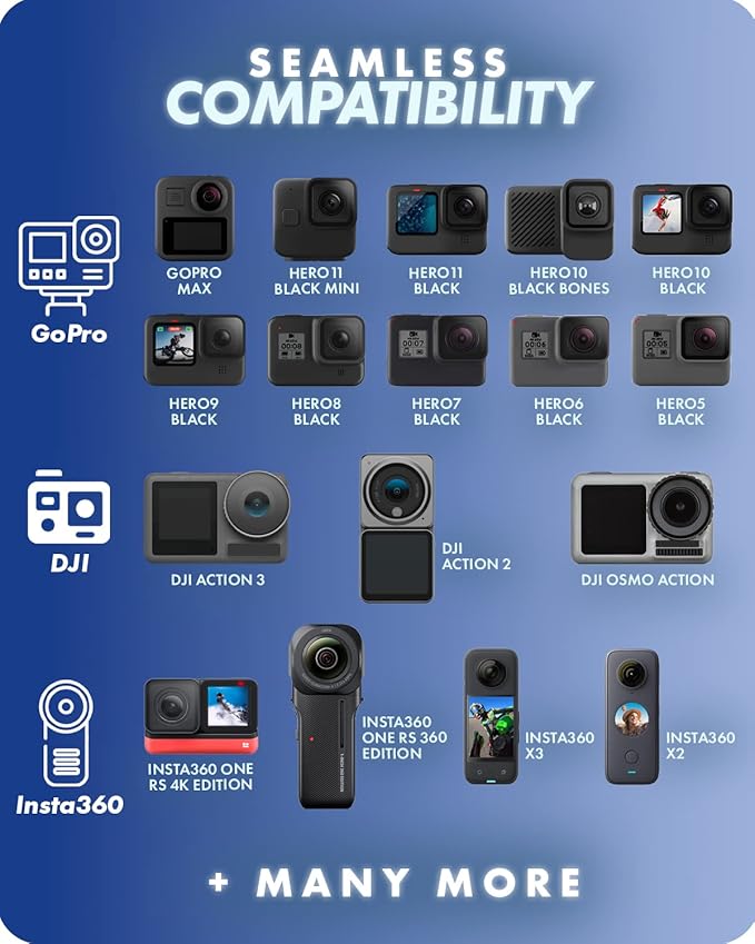 Movo DiveRig2 XL Diving Rig Bundle with Waterproof LED Light - Compatible with GoPro HERO, HERO5, HERO6, HERO7, HERO8, HERO9, HERO10 and Waterproof Action Cam - Scuba Accessories for Underwater Camera