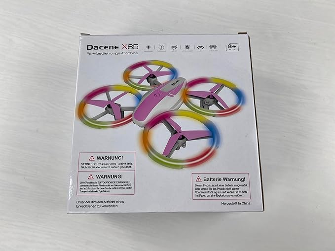 Mini Drone for Girls and Beginners with Fancy LED & Altitude Hold,Birthday Gift for Kids 8-12,Pink RC Drone with Propeller Protection,360°Flips,3 Speed Mode,Indoor Outdoor RC Quadcopter Toy