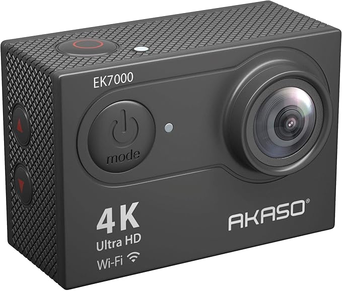 AKASO EK7000 4K30FPS 20MP WiFi Action Camera with EIS Ultra HD 131FT Waterproof Underwater Camera Remote Control 4X Zoom Support External Microphone Black