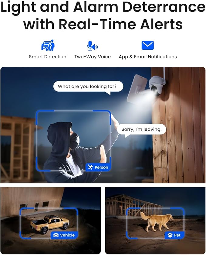 REOLINK 4K 4G LTE 360° Cellular Security Camera Wireless Outdoor +128G SD Card, No WiFi Solar Powered, SIM Card Included, 8MP Color Night Vision, Local/Cloud Storage, Go PT Ultra+Solar Panel 2