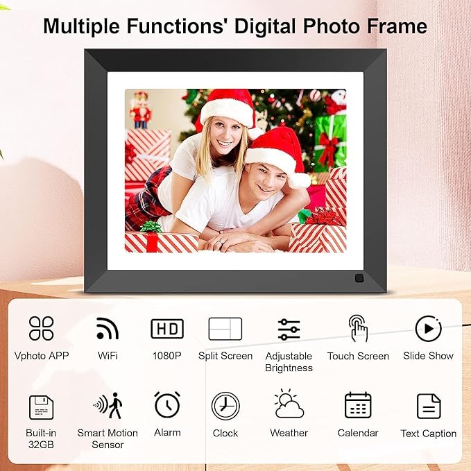 11" Digital Photo Frame Dual-WiFi-Picture-Frame - Smart Frame with 16GB Storage, 2176 * 1600 Pixels HD Touchscreen Display, Load Photo Video from Digital Frame via App Email, Free Cloud, Gift for Him