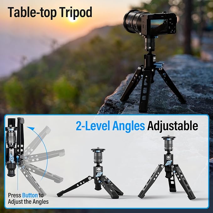 SIRUI SVM-145 Rapid Monopod with Feet, 57” Professional Carbon Fiber Camera Monopod, One-Step Rapid Height Adjustment, Modular 3 in 1, Max Load 22lbs