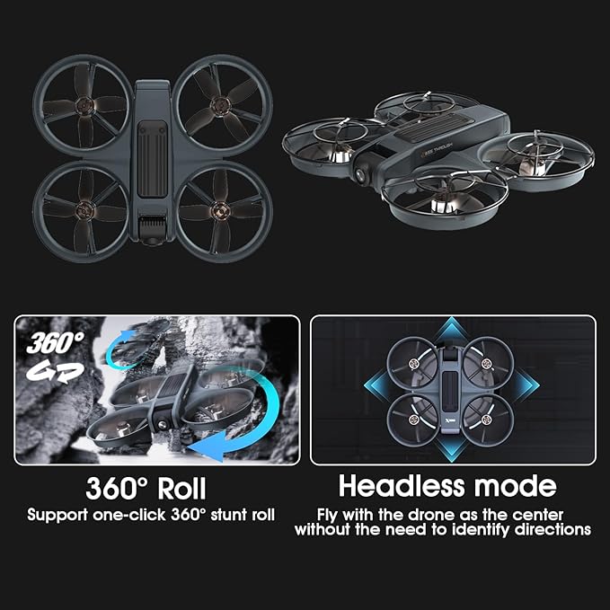 4.5-Inch Screen Remote Control Drone with Dual Cameras | Brushless Motor, 40-Min Flight, Foldable Quadcopter, Optical Flow Positioning, Wind Resistance