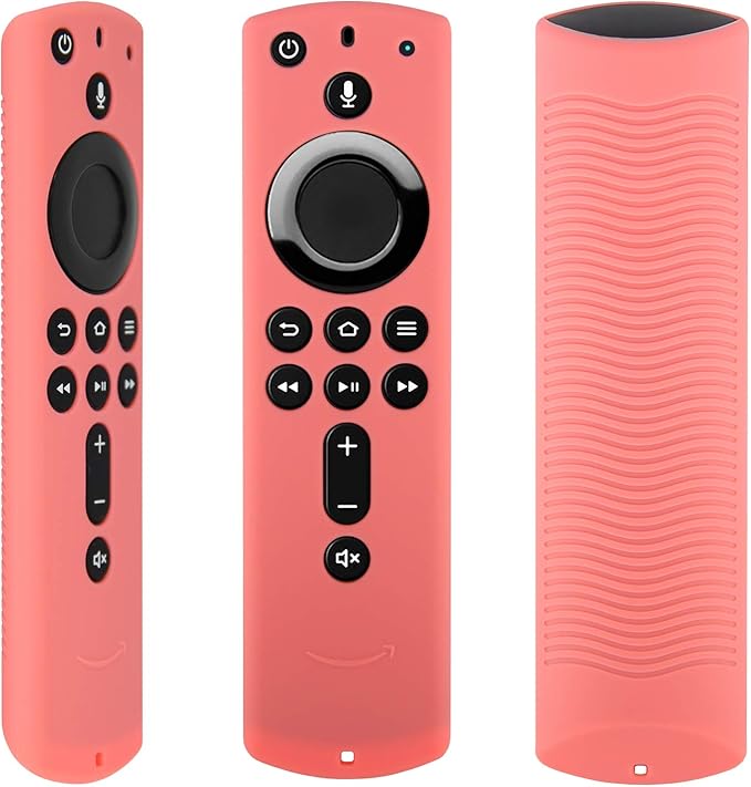 [2 Pack] Silicone Remote Cover Compatible with Fire TV Stick 4K Alexa Voice Remote Control, Lightweight Anti Slip Shockproof Protective Sleeve (Mint Green + Pink)