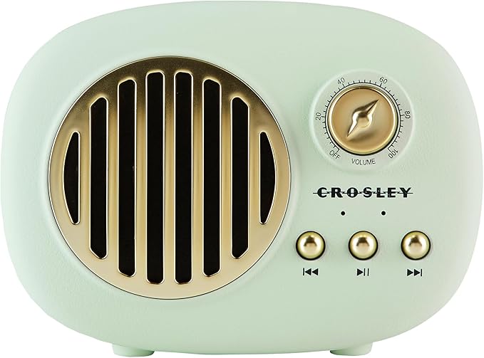 Crosley CR3044A-MN Piper Portable Bluetooth Speaker, Mint