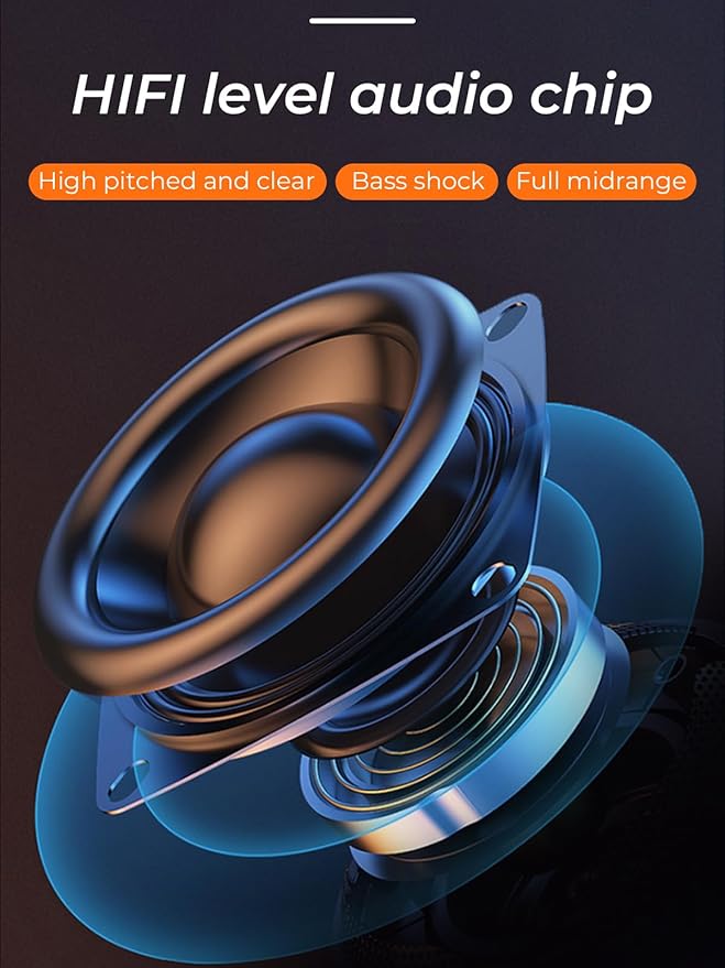 Bluetooth Speaker Portable Media Players Clear Loud Stereo Sound Deep Bass Wireless Speaker With Lights TWS IPX5 Waterproof Small Speakers Long Playtime for Home/Party/Outdoor/Beach Electronic Gadgets