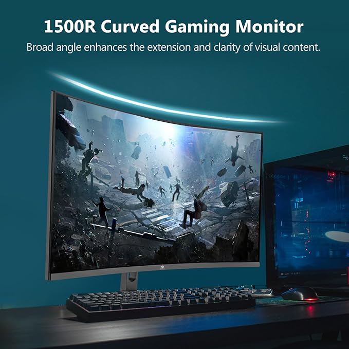 Z-Edge 32 inch Curved Gaming Monitor, QHD 1440P 170Hz 165Hz 144Hz Curved Monitor, 1500R Computer Monitor, MPRT 1ms Monitor, 16.7M Colors, 3000:1 Contrast, UG32 Ultra Slim Bezel, DP x2, HDMI x2