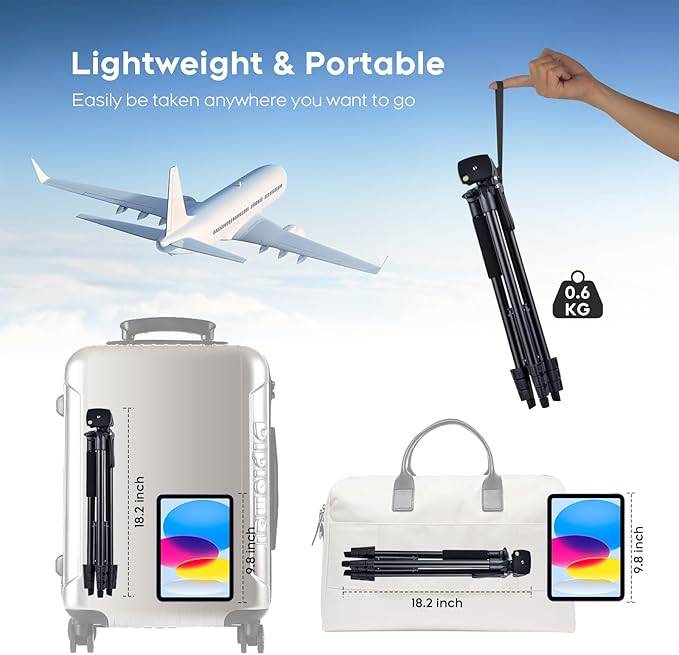 Phone Tripod - Linkcool 160cm 63" Adjustable iPhone Tripod for Smartphone Samsung iPhone Camera Stand, Lightweight Portable Tripod for iPhone with Remote Shutter Control