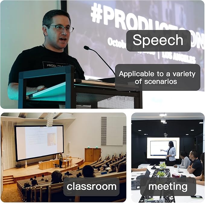 QUI Presentation Clicker Wireless Presenter Remote Clicker for PowerPoint Presentation Remote, PowerPoint Slide Advancer for Mac/Windows/Linux, Google Slide/PPT/Keynote, USB, Black