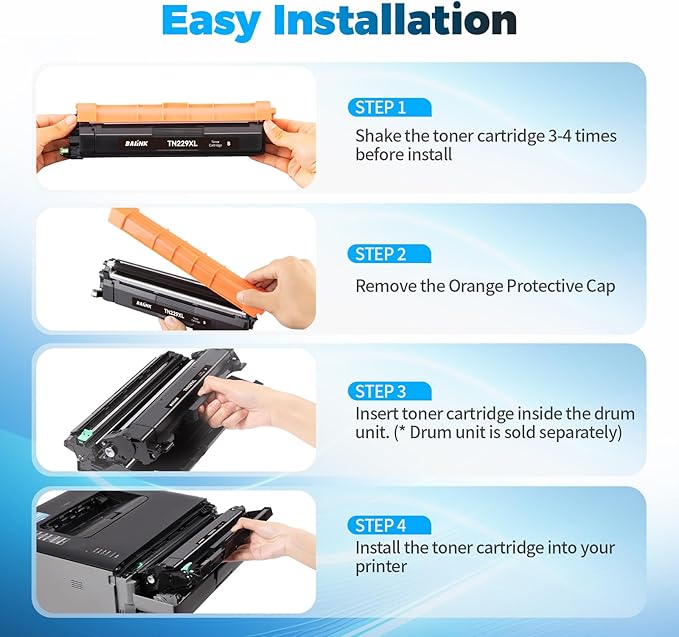 Compatible Toner Cartridges Replacement for Brother TN229XL TN-229XL TN229 XL 229 229XXL Compatible for MFC-L3780CDW MFC-L3720CDW HL-L3280CDW HL-L3220CDW HL-L3300CDW HL-L3295CDW Printer