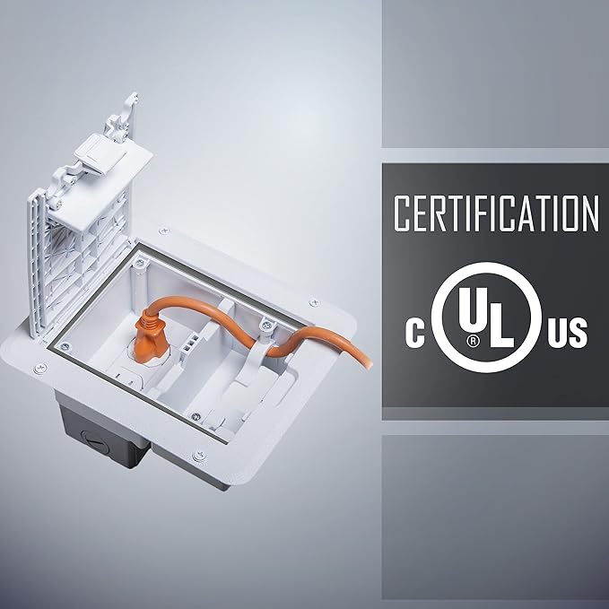 TayMac DOC320W Outdoor Comforts White In-Use Weatherproof Outlet Cover, Electrical Outlet Cover with Extension Cord Clamps for Duplex, Decorator, Outdoor Outlet Cover for Deck Box, White, 1 Gang