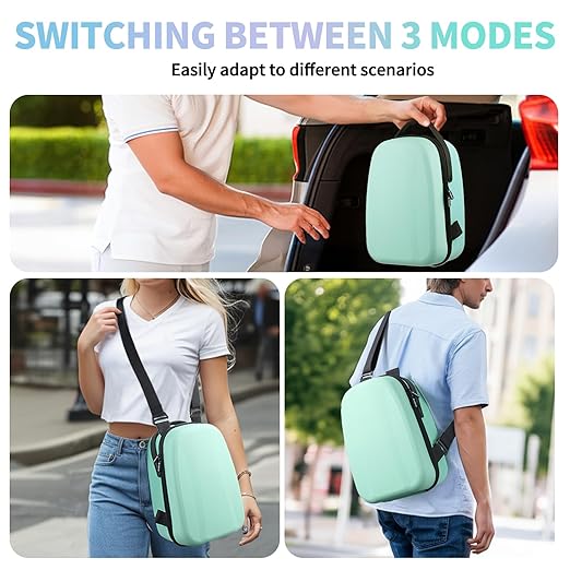 FOREGOER Carrying Case for Meta Quest 3/Oculus Quest 2, Hard Travel Storage Case Compatible with Meta Oculus Quest 2 Headset, Quest Pro and Accessories (Green)