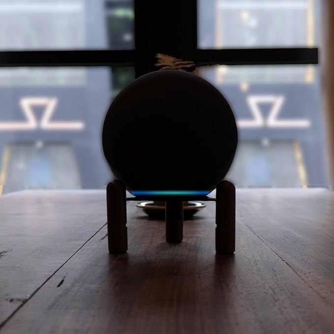 Desktop Holder Mount Stand for Echo 4th Gen，HomePod mini and Other Suitable Speakers. Black Walnut Wood.