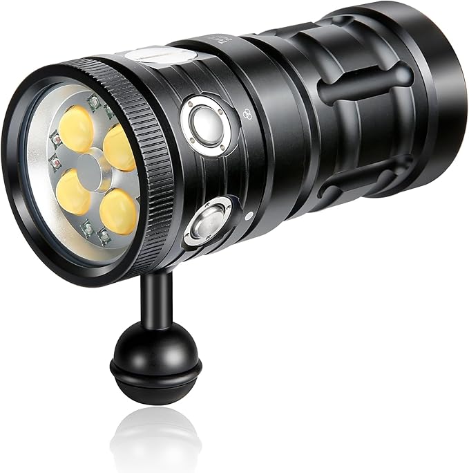 Turbo SX Dive Light, 11000 Lumens 100m Underwater Video Light,Diving Flashlight,Scuba Dive Light,Waterproof Flashlight with for Under Water Sports,Underwater Video Shooting and Photography
