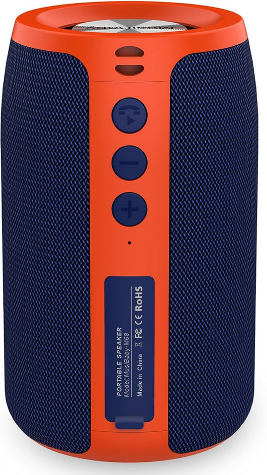 Bluetooth Speaker,MusiBaby Portable Wireless Speakers,Waterproof,Outdoor Speaker with Stereo Sound,Booming Bass,Dual Pairing,Bluetooth 5.3,24H Play,Speakers for Home,Party,Travel,Gifts