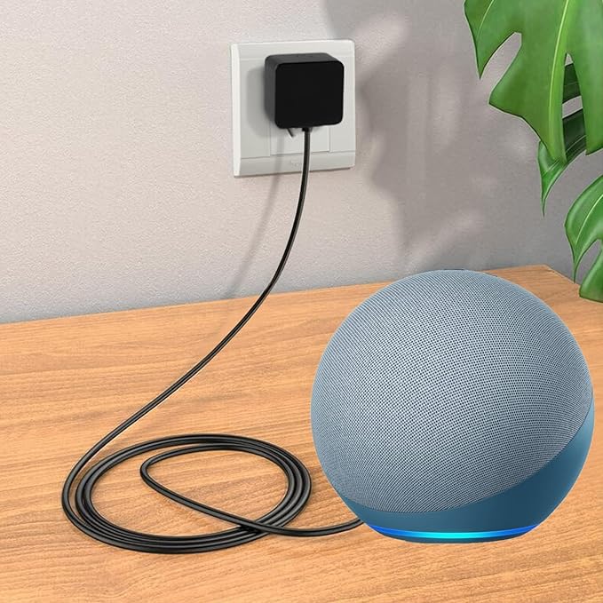 15W Power Adapter for Echo, Dot 3rd & 4th Gen, Kids Edition, Show 5, Spot, and Fire TV Cube, 5Ft AC Adapter Power Cord