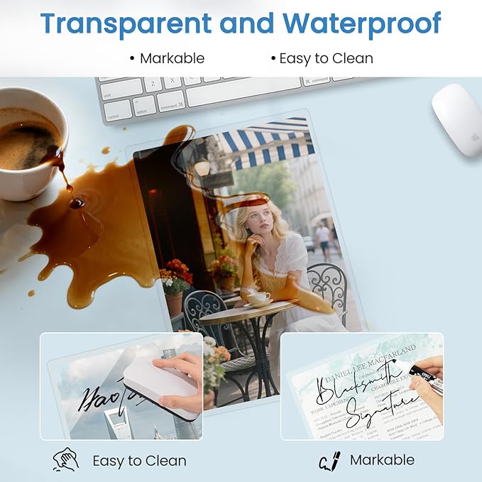 100 Pack Thermal Laminating Pouches 10 Mil, 9 x 11.5 Inches Clear Laminating Sheets, Wide Size Compatibility Office Laminating Supplies for Letter, Photo, Card and ID Badge