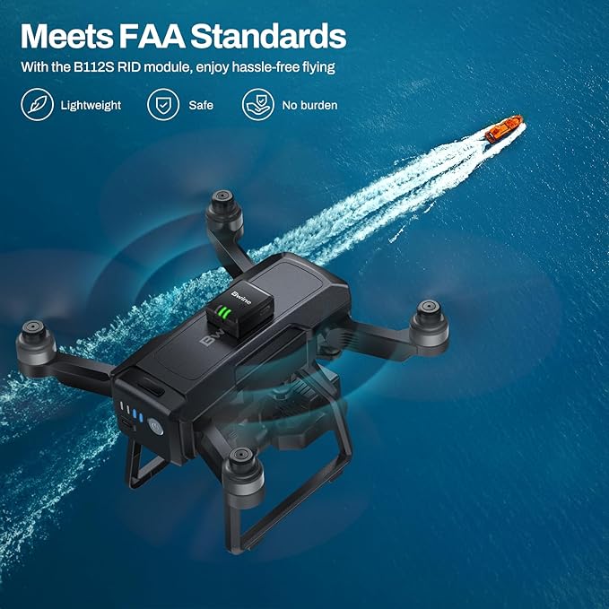 Bwine B112S NEW Buzzer FAA Compliant Remote ID Broadcast Module for GPS Drones, Accurate GPS Tracking, 13.5g Light Weight, Long Battery Life, for FPV Drone and RC Aircraft Quadcopter