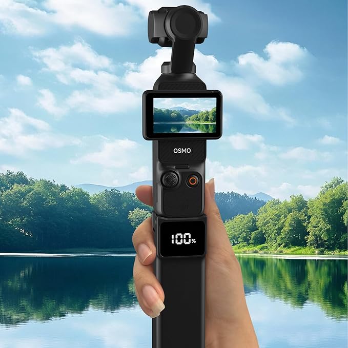 Battery Handle for DJI osmo Pocket 3 Battery Mobile Power Built-in 5000mAh 22.5W Reserved 1/4” Thread（USB-C Does not Support All Output）