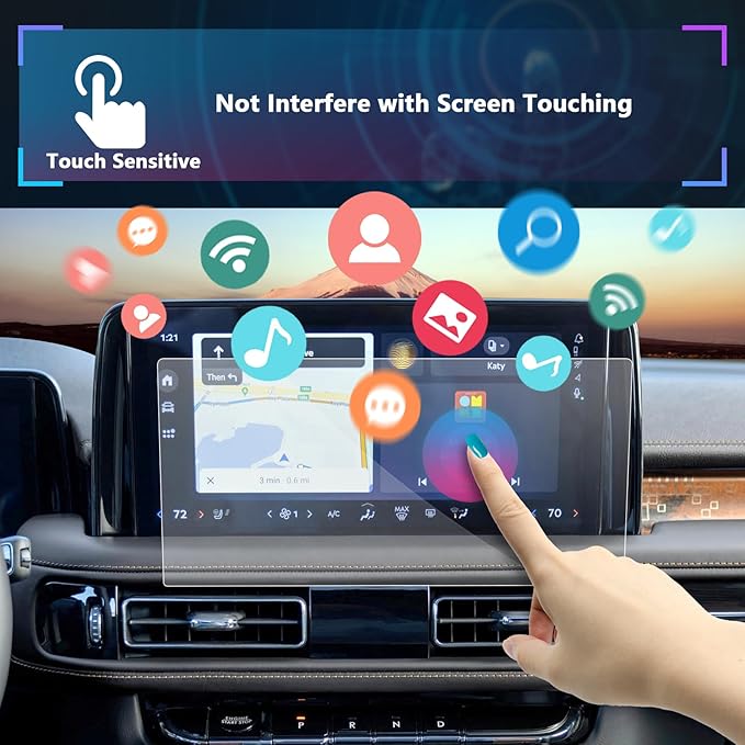 SXCY for 2025 Lincoln Aviator Screen Protector 13.2 Inch 2025 Aviator Accessories 2025 Aviator Navigation Infotainment Screen Protector[2PCS Nano]