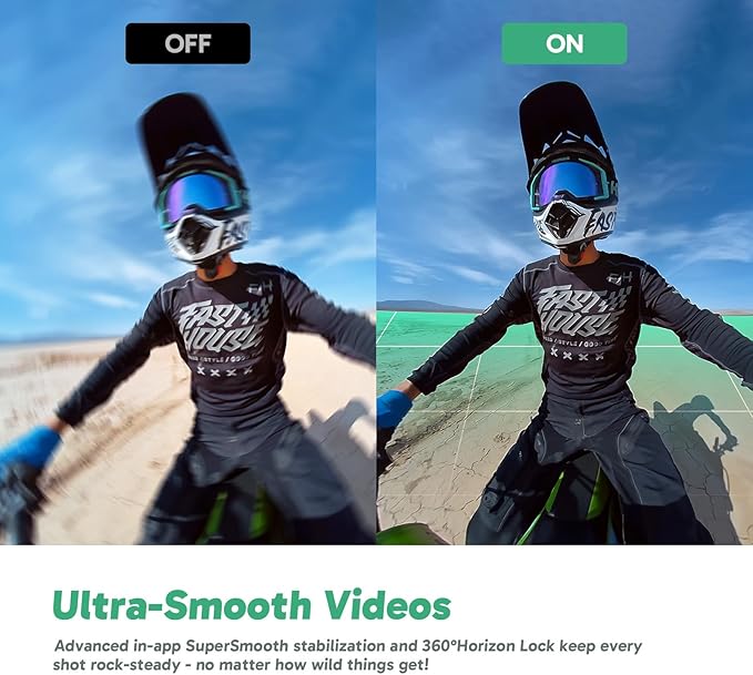 AKASO 360 Weatherproof 360° Action Camera - 5.7K 360 Video with 1/2" 48MP Sensors, 72MP 360 Photo, 360-SuperSmooth, Invisible Selfie Stick Effect, 360° Horizon Lock, AI Tracking with 64GB MicroSD Card