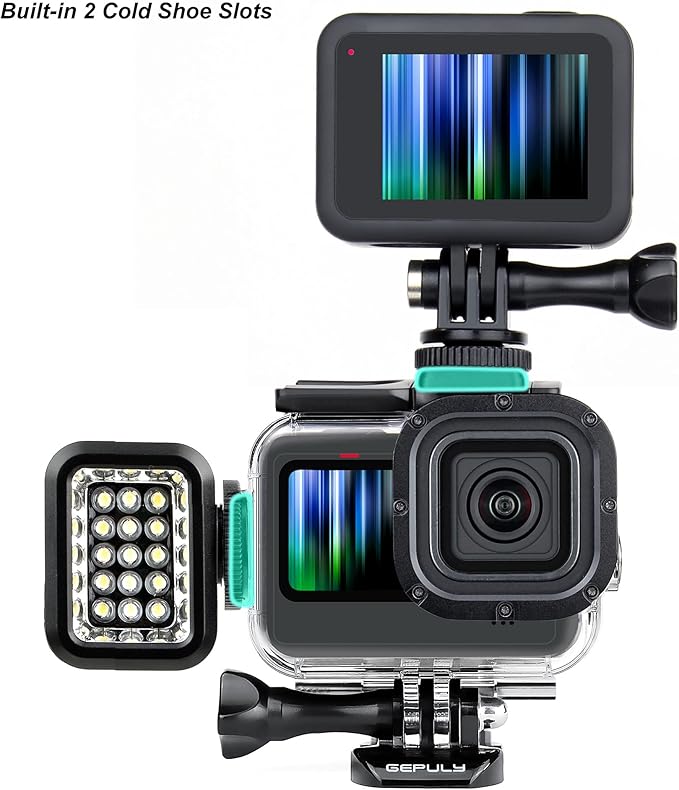 Waterproof Case with Dive Filters for GoPro Hero 13 12 11 10 9 Black, 60M Underwater Protective Dive Housing Case with Red, Snorkel, Magenta, 5X Close-up Macro Filters