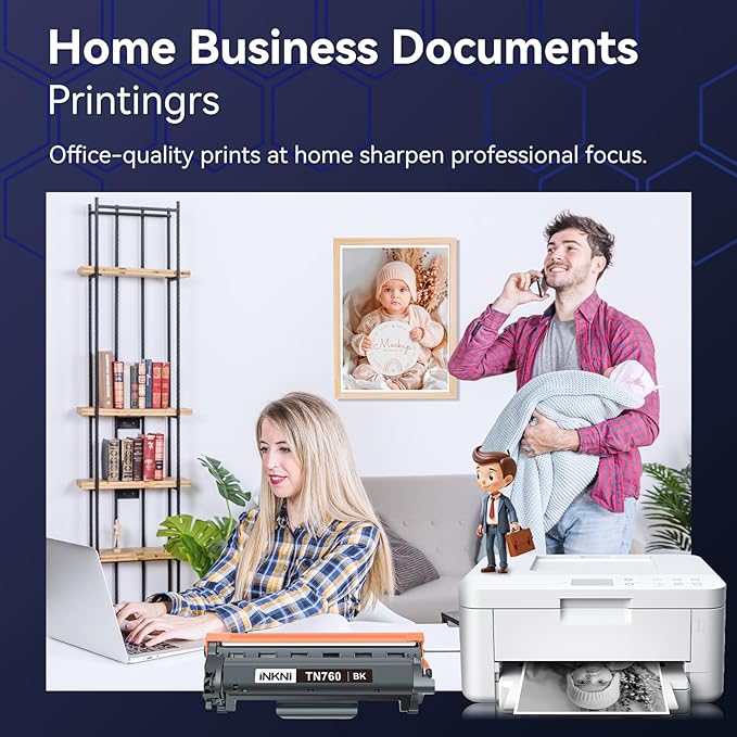 TN760 and 730 Drum Unit Compatible Toner Cartridge Replacement for Brother TN-730/TN-760 730 TN-760 for MFC-L2710DW MFC-L2750DW DCP-L2550DW HL-L2350DW HL-L2395DW HL-L2370DW (3Pack)