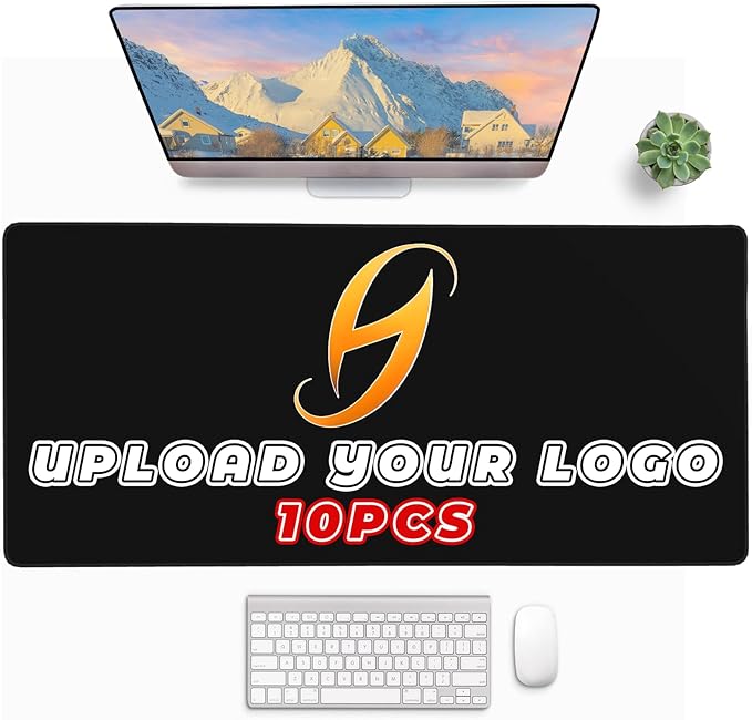 10 Pcs Large Custom Mouse Pad with Photo, Huge Customized Picture Mouse Pad, Personalized Mousepad with Picture Logo Text, for Home Office Setup16in*35.5in