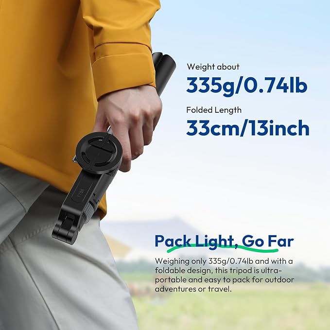 ULANZI TT88 Magnetic Tripod for iPhone 17, 57" Extendable Selfie Stick w Remote, 2-in-1 Phone Clip & Dual Cold Shoe Mounts-Lightweight Phone Tripod Stand for Vlogging, Travel, Video Recording, White