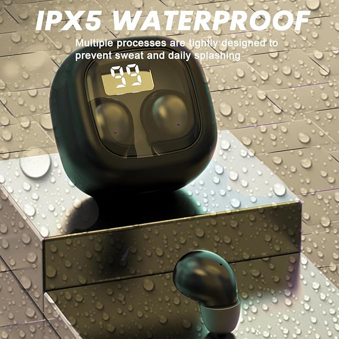 Ear Buds Invisible Mini Earbuds Wireless Bluetooth, Smallest Low Profile Micro Tiny Discreet Hidden Earbuds for Work, Small Headphones, Sleep Wireless Earphone IPX5 Waterproof for Small Ear Canals