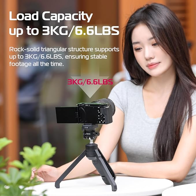 ULANZI Tabletop Tripod for Camera Mini Vlogging Tripod TT38, Uka F38 ClickOpen Flexible Travel Tripods for Sony/Canon/Nikon/Fujifilm DSLR DJI Osmo Nano Pocket Shooting Selfie Video Vlog