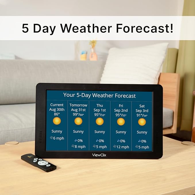 Smart Frame by ViewClix, The Digital Picture Frame with Video Calling | Share Photos & Videos | Add Captions | Designed for Grandparents | Share from Phone | 1 Month Membership Included, 15.6”