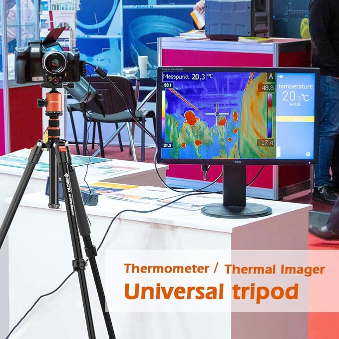 GEEKOTO 77’’ Tripod, Camera Tripod for DSLR, Compact Aluminum Tripod with 360 Degree Ball Head and 8kgs Load for Travel and Work