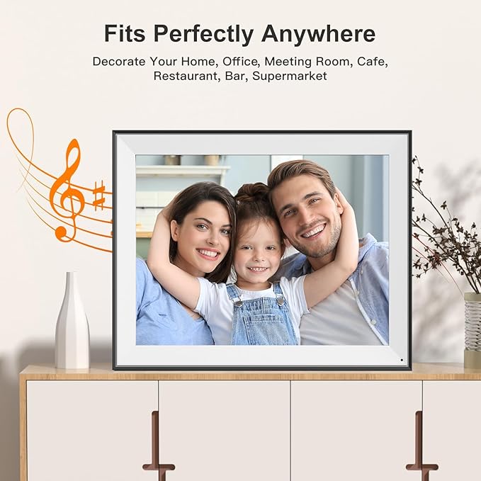 Large Digital Photo Frame 16.2"-Digital-Picture-Frame - 32GB Dual-WiFi Digital Frame, No Touch Screen, Slideshow, Load Photo Video from Phone via APP Email, Free Cloud Storage, Gift for Mom Dad