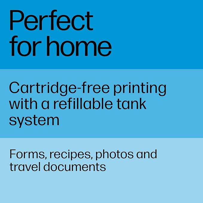 HP Smart Tank 5103 Wireless All-in-One Ink Tank Printer, Scanner, Copier with 2 Years of Ink and 100 Sheets of Photo Paper Included, Best-for-Home, Refillable, AI-Enabled (5D1B2A)