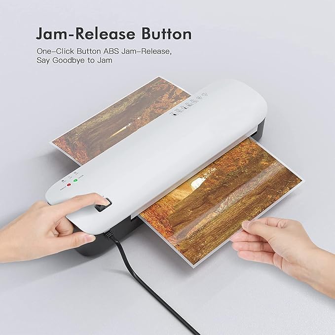 13 Inch Laminator Machine with Never Jam Technology, 40 Laminating Sheets, 4-in-1 A3 Thermal Laminator with Trimmer and Corner Rounder for Office, School, Business and Home Use
