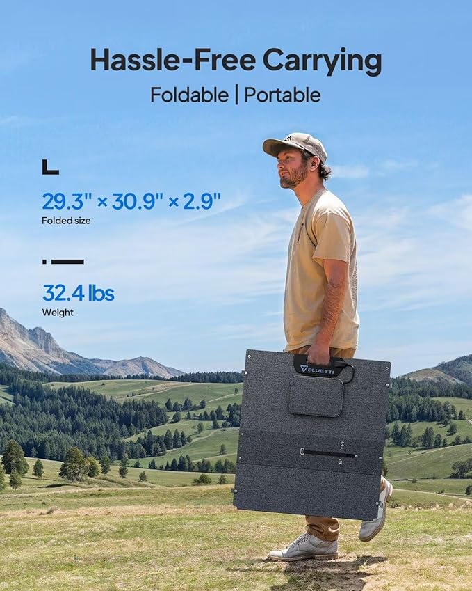 BLUETTI AC200L Solar Generator with 350W Solar Panel (Ships Separately), 2048Wh LFP Battery Backup w/ 4 2400W AC Outlets (3600W Power Lifting), Portable Power Station for Camping, Home Use, Emergency