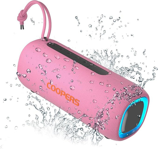 Portable Bluetooth Speaker, Wireless Bluetooth Speaker with Clear Loud Stereo Sound, IPX5 Waterproof Speakers with RGB Lights, BT5.3, Long Playtime, TWS Pairing for Home Outdoor Party Beach Travel