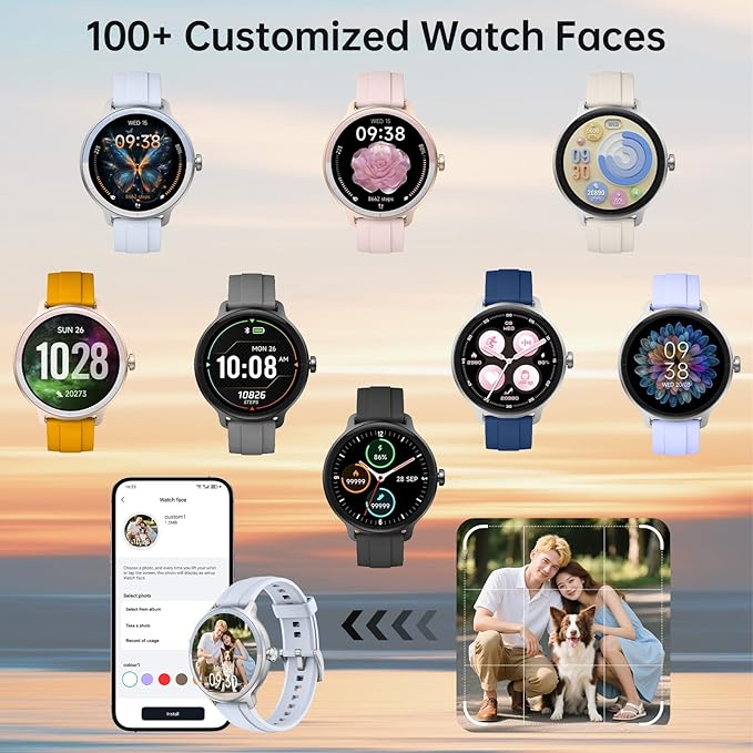 Smart Watch for Men Women(Answer/Make Calls), Smartwatch Built-in AI Voice, 1.27" HD Fitness Tracker with Heart Rate/Sleep/Step/SpO2 Monitor, 100+ Sports Modes, IP68 Waterproof Watch for Android iOS