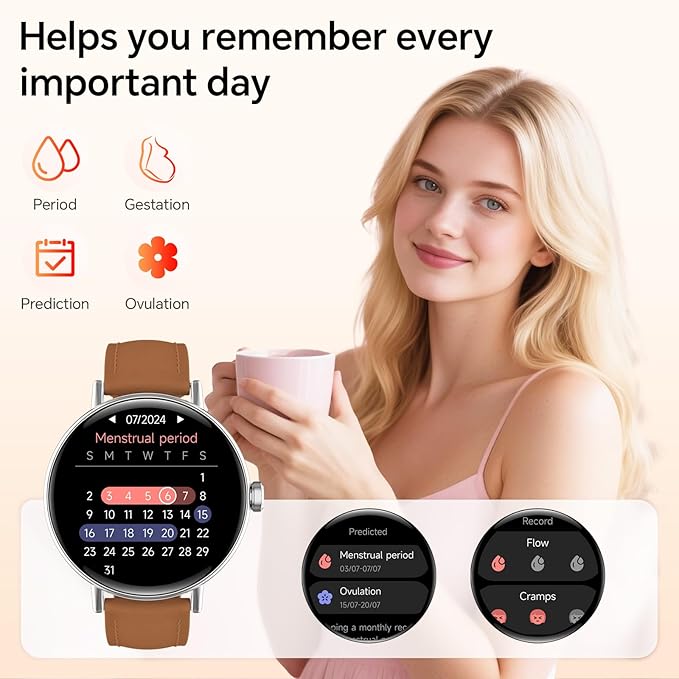 Smart Watches for Men/Womem,1.27" HD Fitness Watch Answer/Make Call, Heart Rate/Sleep/SpO2，Round Smart Watch for iPhone/Samsung/Android,IP68 Waterproof，110+ Sport Mode-Black(2 Bands)